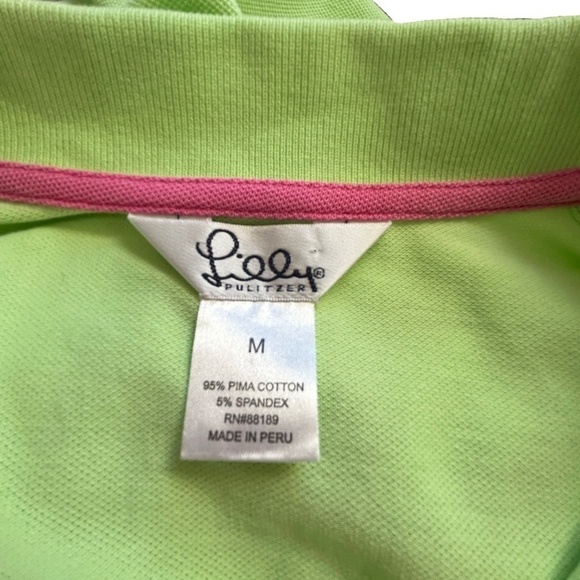 Lilly Pulitzer Polo Shirt Golf Pima Cotton White Label Top Pullover EUC - Picture 9 of 15